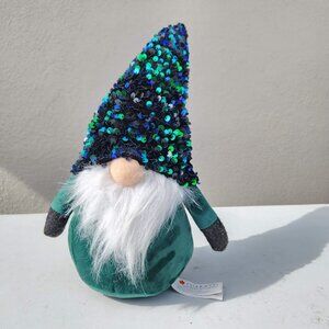 Sequined Hat Gnome Green Weighted Plush Stuffed Animal Plushie New FAST SHIPPING